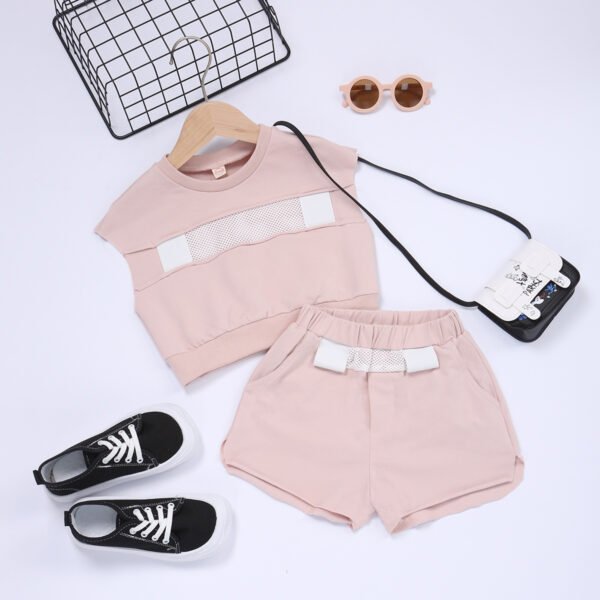 Liuliukd|Tracksuit Kids Clothing Summer-Pink-Kids