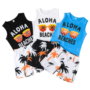 Liuliukd|Letter Vest Shorts Kids Boys Clothes-Kids