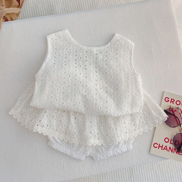 Liuliukd|Hollow Kids Sets Clothes-White-Kids