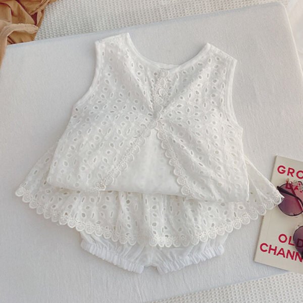 Liuliukd|Hollow Kids Sets Clothes-White-Kids