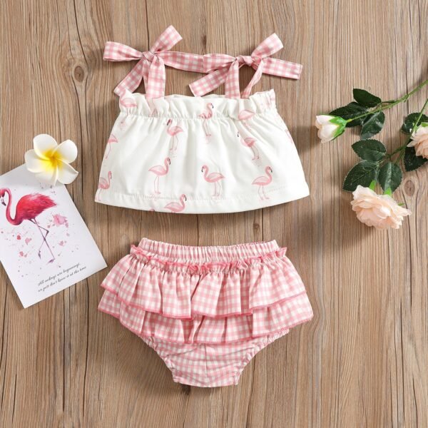 Liuliukd|Flamingo Baby Clothes Girls-Pink-Baby