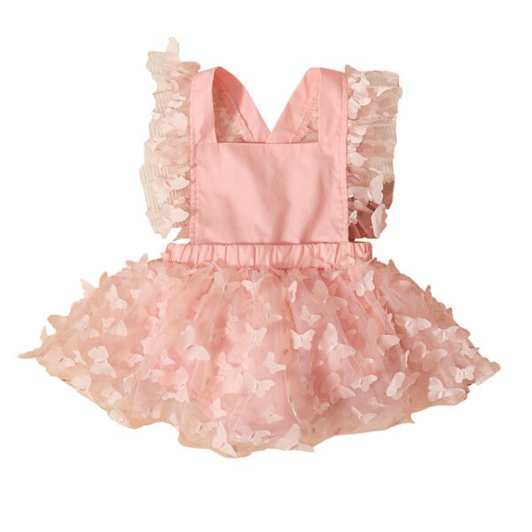 Liuliukd|Butterfly Mesh Girls Bodysuit-Baby
