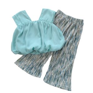 Liuliukd|Chiffon Vest Tie Dye Trousers Girl Clothes Sets-Kids