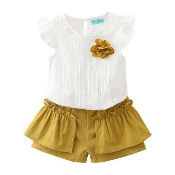 Liuliukd|Flower Vest+Shorts Children Clothes-Kids