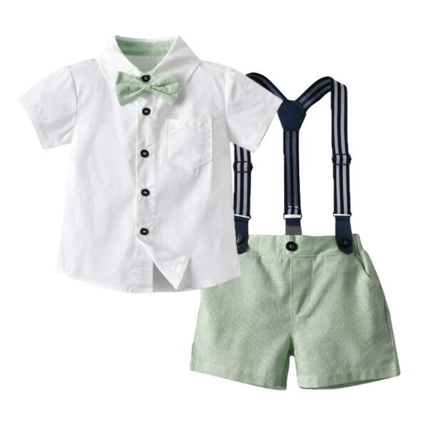 Liuliukd|Gentleman Boys Clothing Sets-Green-Kids