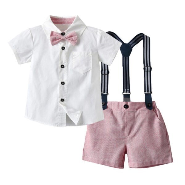 Liuliukd|Gentleman Boys Clothing Sets-Pink-Kids