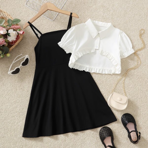 Liuliukd|Girls Summer Sets-Black-Teenager