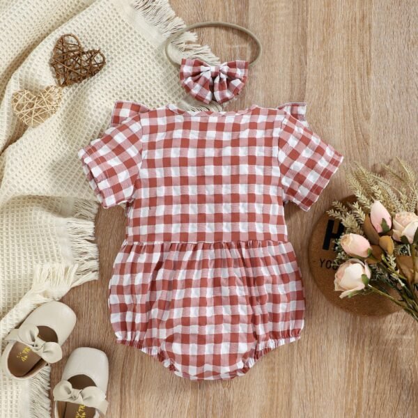 Liuliukd|Plaid Baby Girl Outfits-Red-Baby