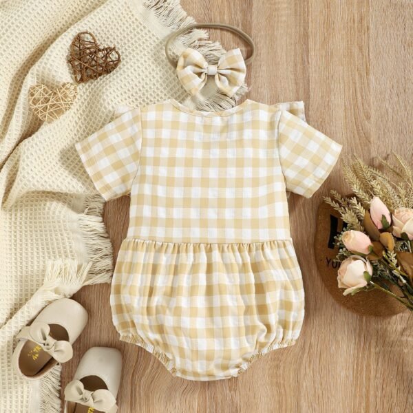 Liuliukd|Plaid Baby Girl Outfits-Yellow-Baby