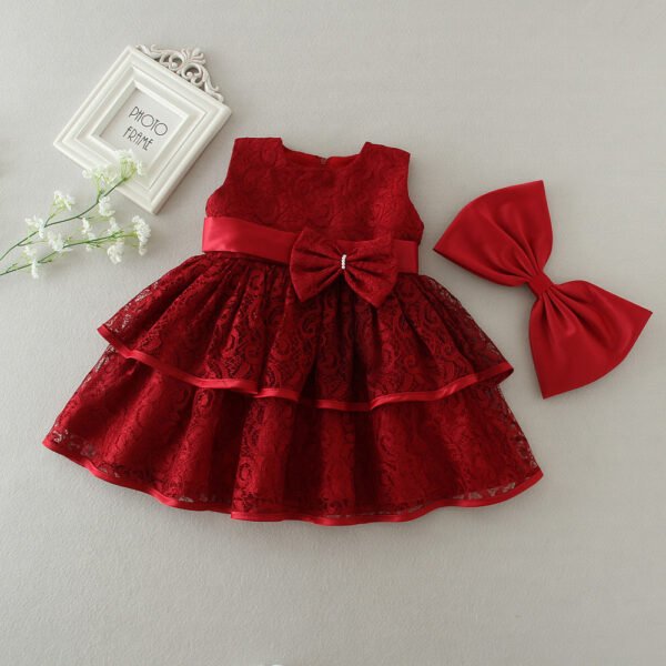 Liuliukd|Sleeveless Baby Dresses-Red-Baby