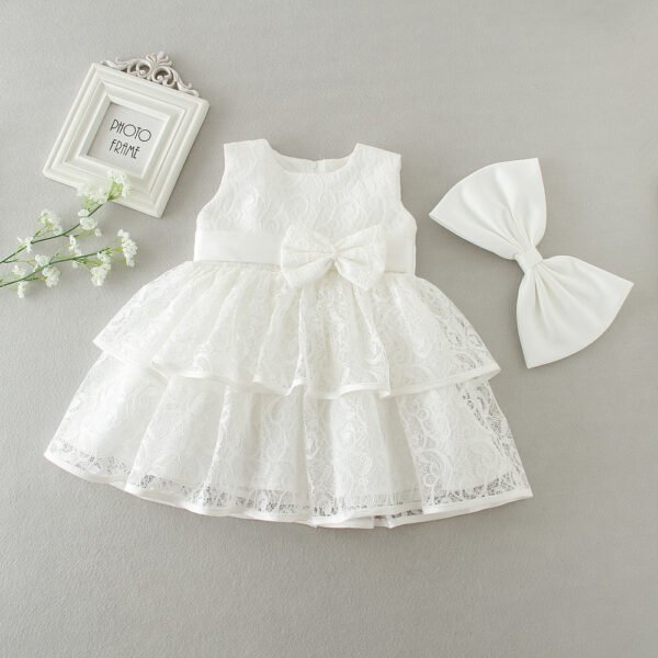 Liuliukd|Sleeveless Baby Dresses-White-Baby