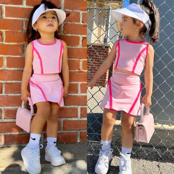 Liuliukd|Sports Style Girls Clothes-Pink-Kids