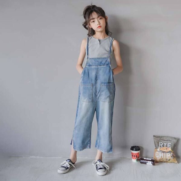 Liuliukd|Teen Girls Overalls Suit-Blue-Teenager