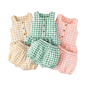 Liuliukd|Plaid Baby Clothes-Baby