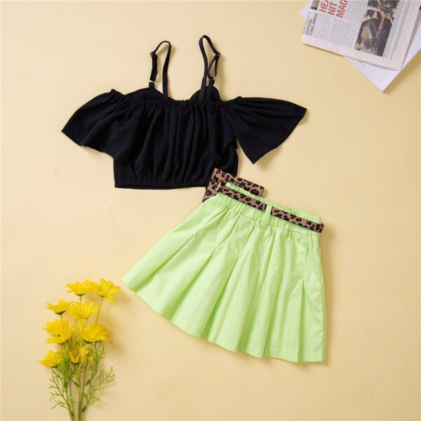 Liuliukd|Backless Suit Girls Clothing-Black-Kids
