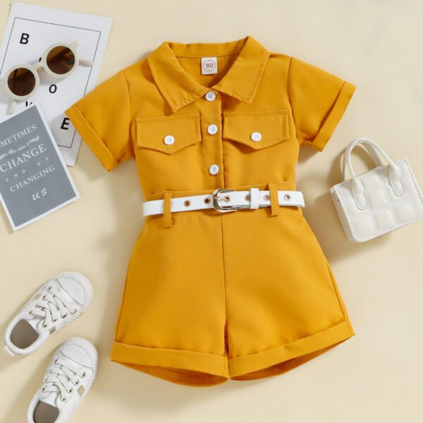 Liuliukd|Candy Color Kids Outfits-Yellow-Kids