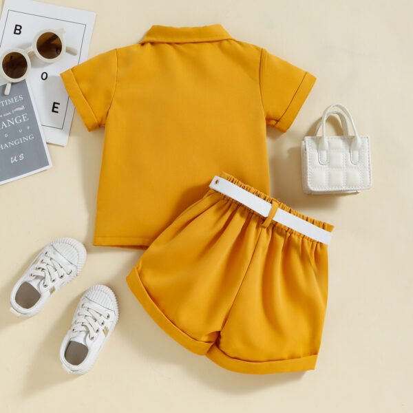 Liuliukd|Candy Color Kids Outfits-Yellow-Kids