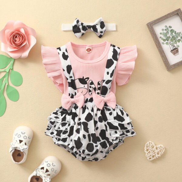 Liuliukd|Cartoon Plaid Baby Girl Outfits-Black-Baby