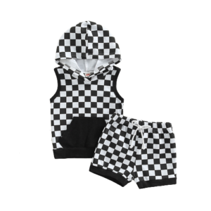 Liuliukd|Checkerboard Plaid Toddler Boys Clothing-Kids