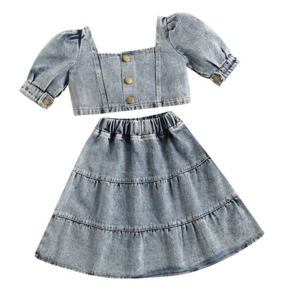 Liuliukd|Denim Toddler Girls Clothing-Kids