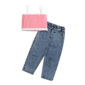 Liuliukd|Denim Trousers Suit Clothing Children-Kids