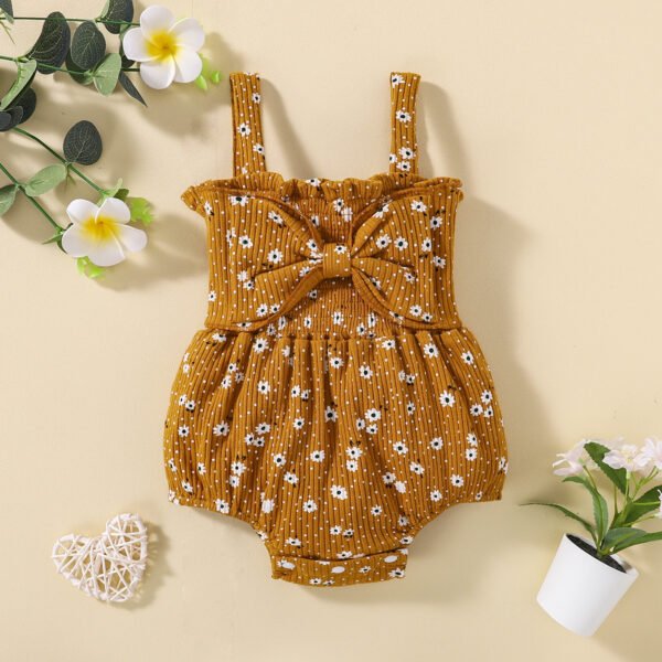 Liuliukd|Floral Baby Overalls-Brown-Baby
