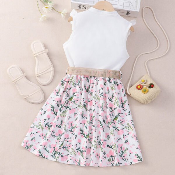 Liuliukd|Floral Embroidered Children Suit-Pink-Teenager