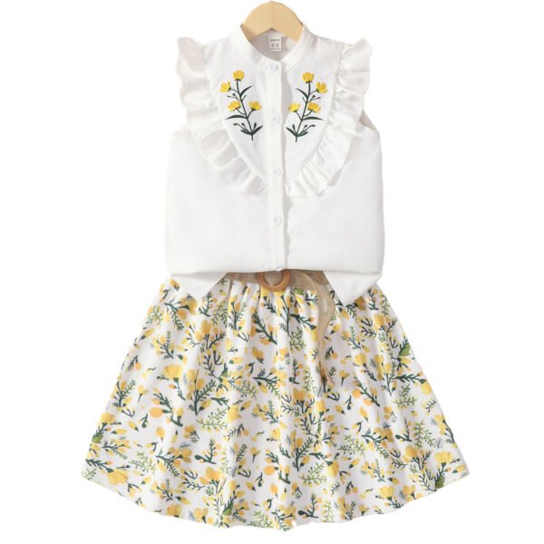 Liuliukd|Floral Embroidered Children Suit-Teenager