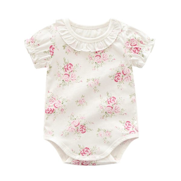 Liuliukd|Floral Lace New Born Baby Clothes-White-Baby