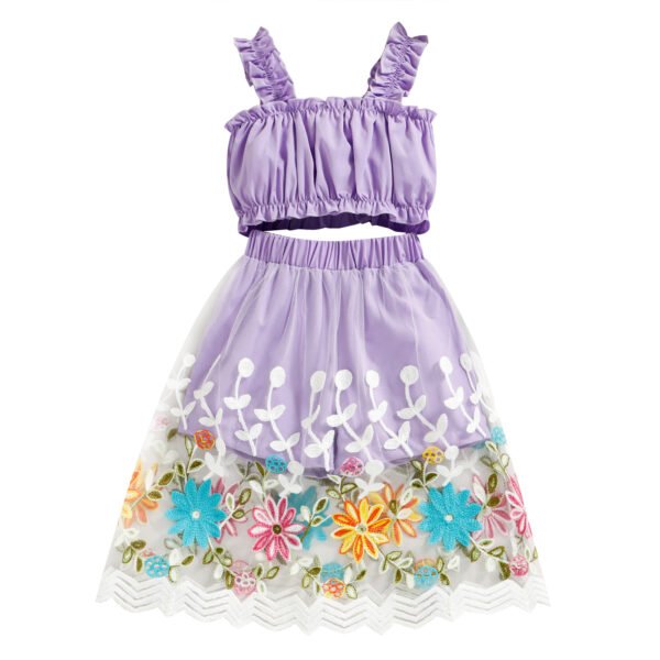 Liuliukd|Floral Lace Patchwork Girls Clothes-Kids