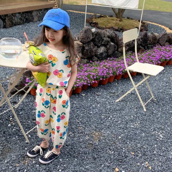 Liuliukd|Flower Children Tracksuit-Beige-Kids