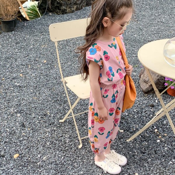 Liuliukd|Flower Children Tracksuit-Pink-Kids