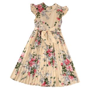 Liuliukd|Fly Sleeve Floral Dress For Kids-Teenager