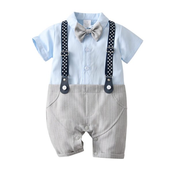 Liuliukd|Gentleman Baby Boy Suit Set-Blue-Baby