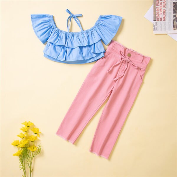 Liuliukd|Halter Kids Clothes Bulk-Blue-Kids