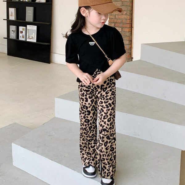 Liuliukd|Leopard Kids Clothes-Black-Kids