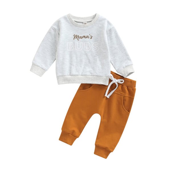 Liuliukd|Letter Baby Boy Clothes-Gray-Kids