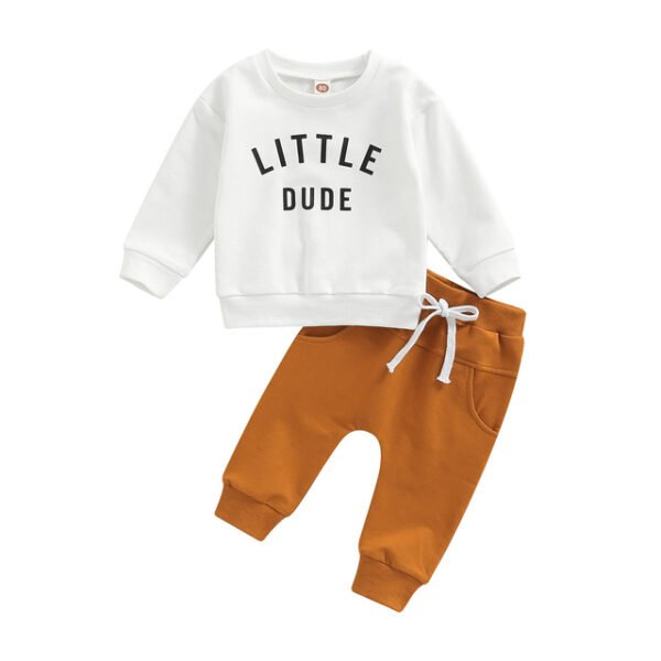 Liuliukd|Letter Baby Boy Clothes-White-Kids