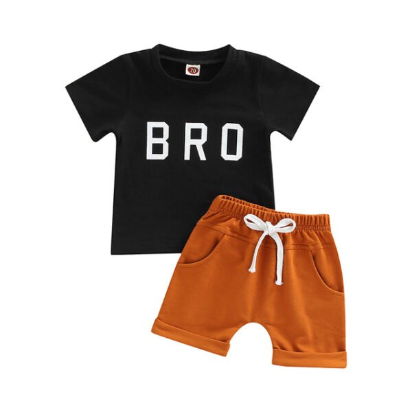 Liuliukd|Letter Boys Clothing Sets-Black-Kids