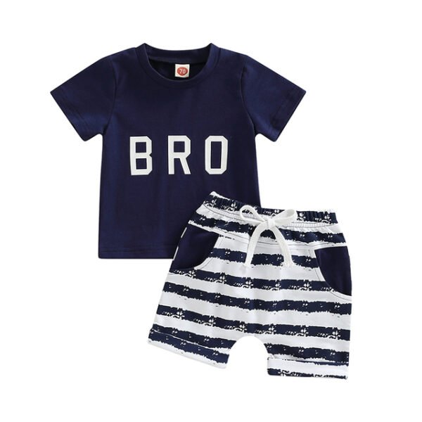 Liuliukd|Letter Boys Clothing Sets-Blue-Kids