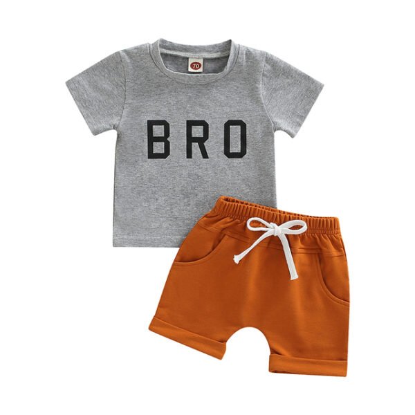 Liuliukd|Letter Boys Clothing Sets-Gray-Kids