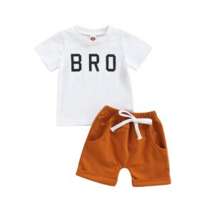 Liuliukd|Letter Boys Clothing Sets-White-Kids