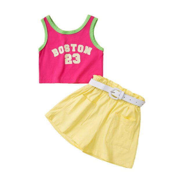 Liuliukd|Letter Vest Shorts Girls Clothes-Kids