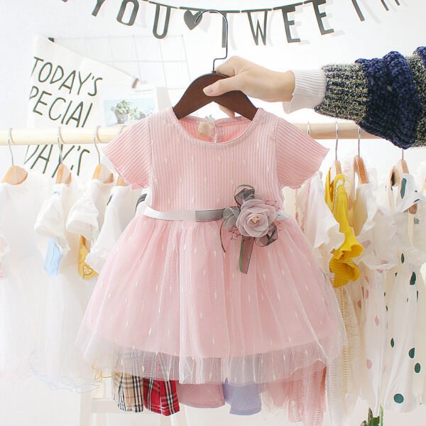 Liuliukd|Mesh Baby Dresses-Pink-Baby
