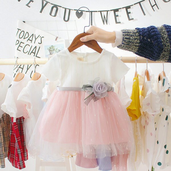 Liuliukd|Mesh Baby Dresses-White-Baby