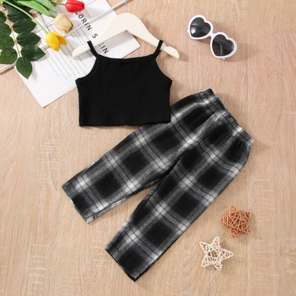 Liuliukd|Plaid Children Suit-Black-Kids