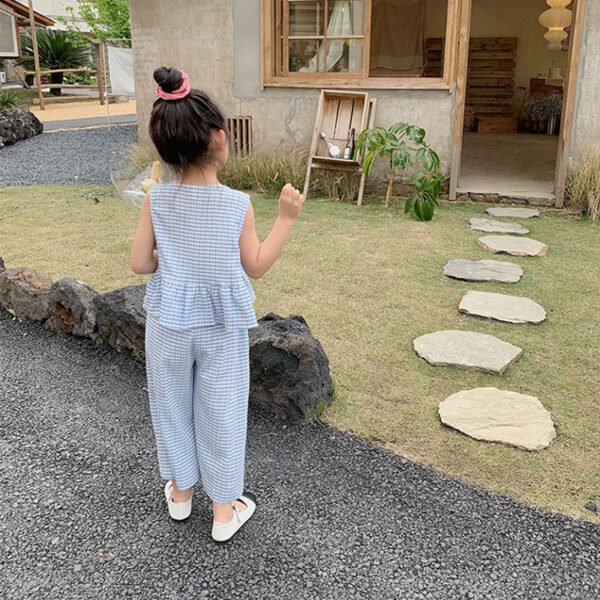 Liuliukd|Plaid Clothes For Girls-Blue-Kids