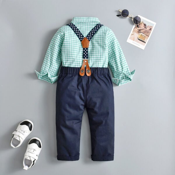 Liuliukd|Plaid Clothing Boys-Green-Baby