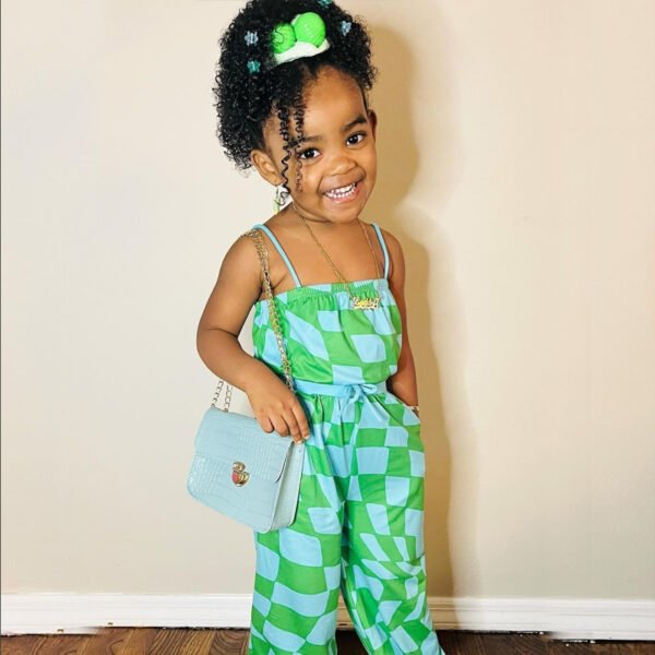 Liuliukd|Plaid Girls Clothing-Green-Kids