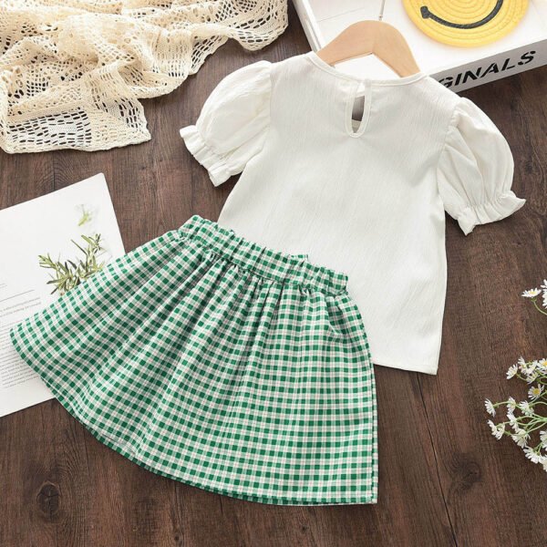 Liuliukd|Plaid Kids Summer Clothes-Green-Kids